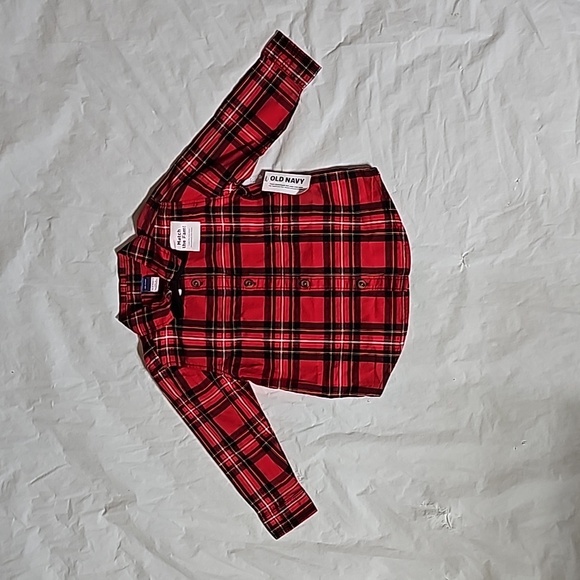 Old Navy Long-Sleeve Printed Poplin Shirt & Bow-Tie Set Toddler Boy 18-24 Month - Picture 2 of 12